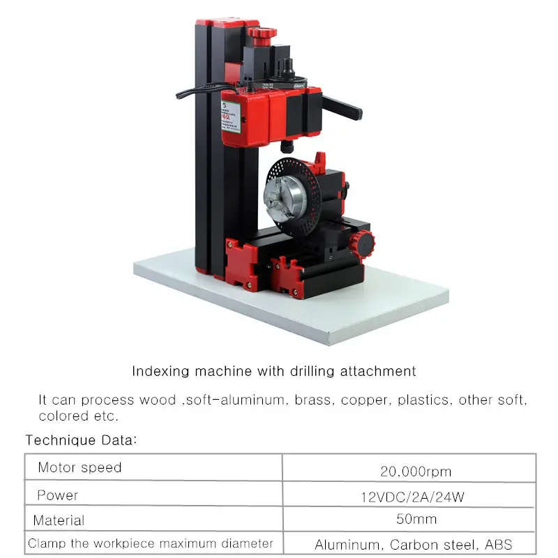 Raitool 8 In 1 Mini Multipurpose Machine DIY Woodwork Model Making Tool Lathe Milling MachineKit