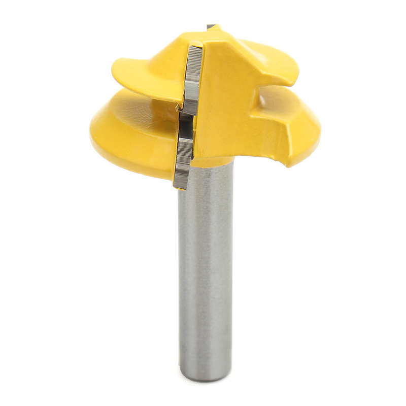 45 Degree Lock Mitre Glue Joint Router Bit Woodwork Cutter 8mm Shank 2-2/25" Len