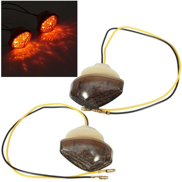 Motorcycle Smoke Flush Mount 15LED Turn Signal Light Blinker For Yamaha Hon