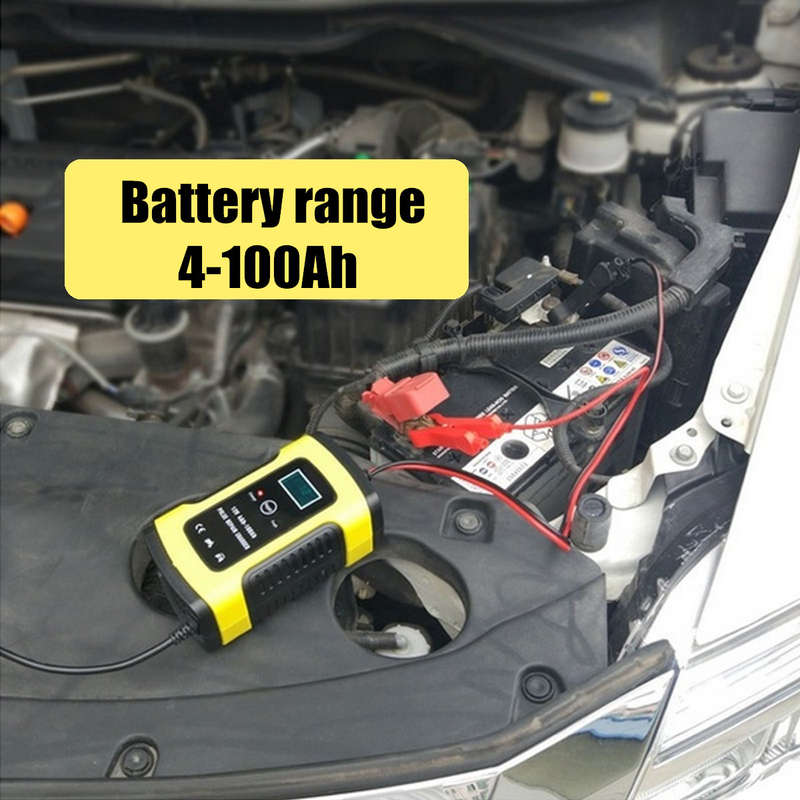 12V 4A-100A Pulse Repair LCD Battery Charger For Car Motorcycle Lead Acid Battery