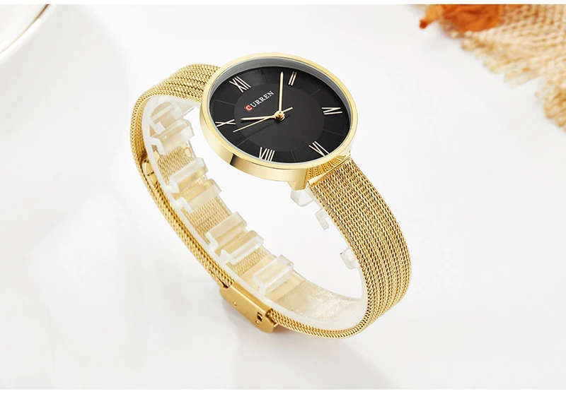 CURREN 9020 Casual Style Women Wrist Watch Stainless Steel Strap Quartz Watches