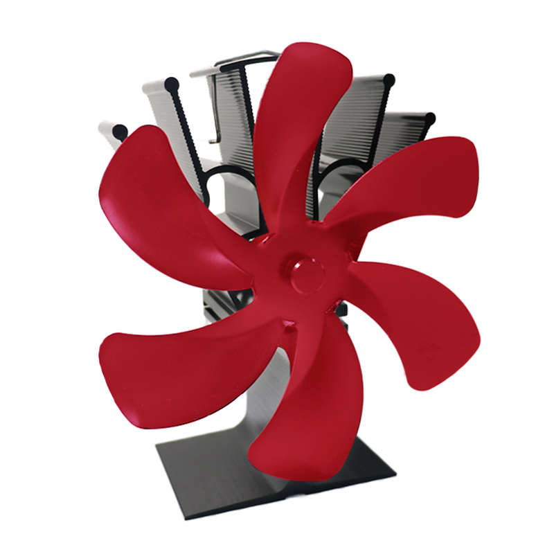 6 Blades Fireplace Fan Stove Fan Heated Fan Heat Powered Eco Fan