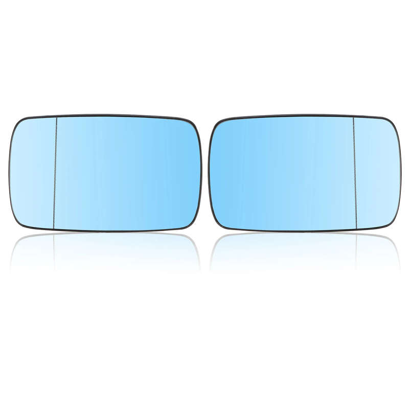 Car Left And Right Side Heated Blue Wing Mirror Glass For BMW E39 E46 19982005