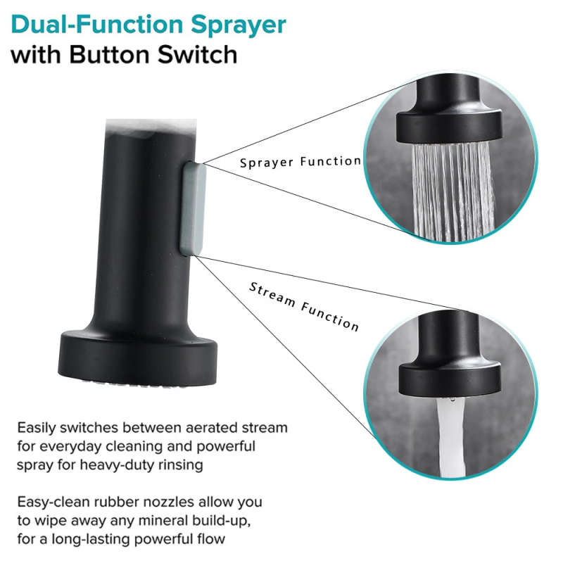 High Quality Matt Black Kitchen Pull Out Sink Faucet, Tap, Mixer - IN STOCK