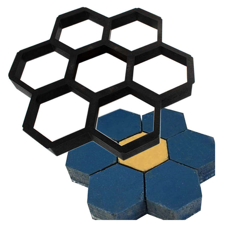Honeycomb Hexagon Walk Maker Stepping Stone Reusable Paver Molds Brick Mould Cement Brick Mold DIY G