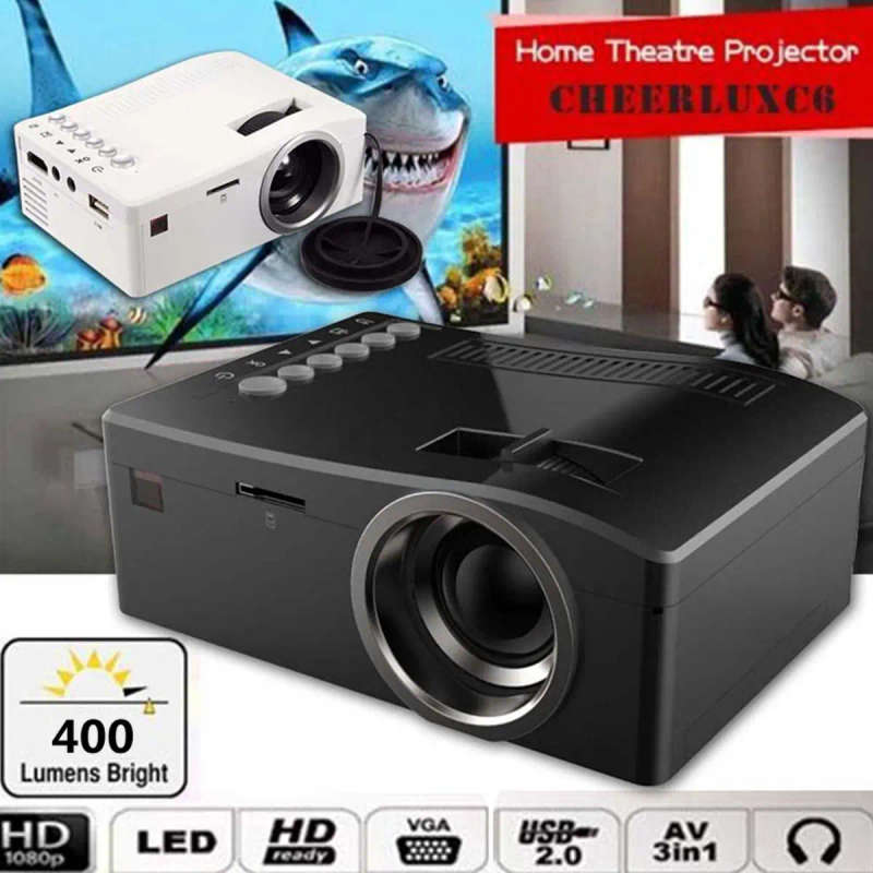 UNIC UC18 HD 400LM 1080P Mini LED Projector Multimedia Cinema USB TV HDMI Home Theater US