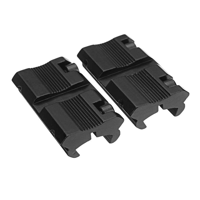 2Pcs 11mm Dovetail to 20mm Picatinny Weaver Rail Converter Adapter Scope