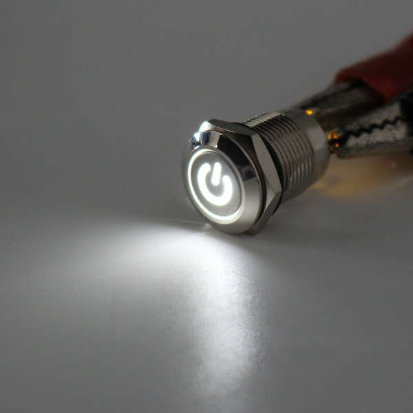 Excellway 12V 4 Pin Led Metal Push Button Switch Momentary Power Switch Waterproof