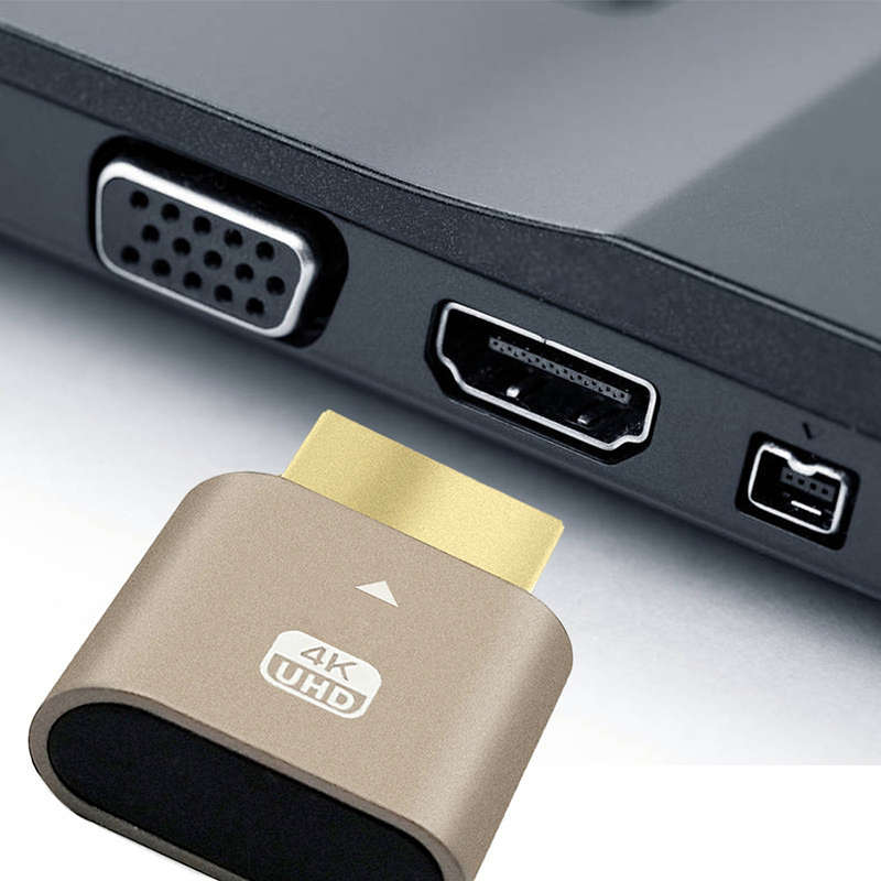 ITHOO HDMI-compatible Dummy Plug 4K Display Emulator HD Virtual Display Adapter for Computer Desktop