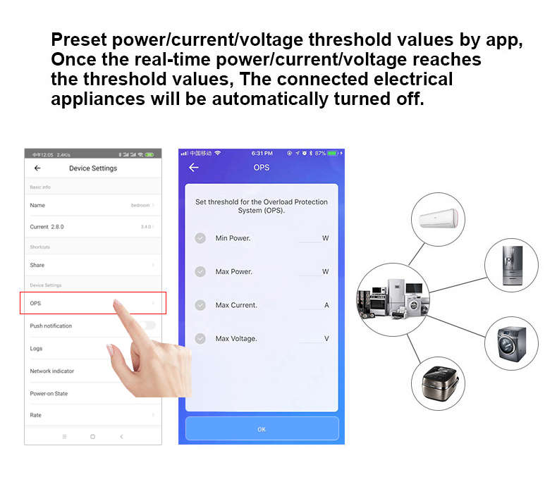 2P 63A eWelink Single Phase Din Rail WIFI Smart Switch Energy Meter Leakage Protection Remote Read KWh Meter Wattmeter Works with Alexa Google