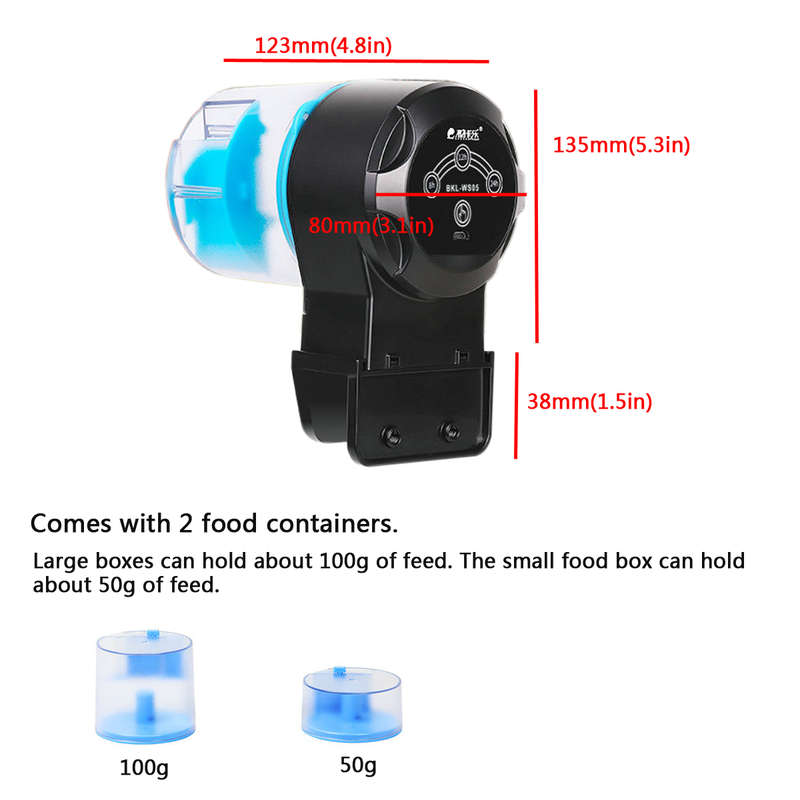 Automatic Feeder Food Dispenser USB Rechargeable for Aquarium Fish Shr
