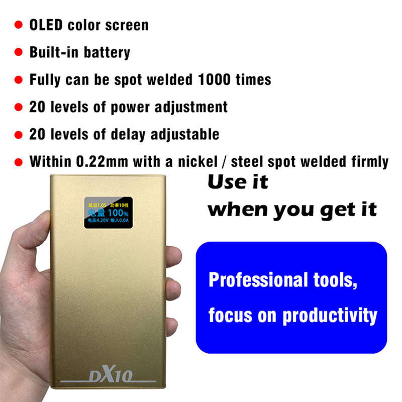 Mini Spot Welding Machine for 18650 Battery Spot Welder 20 Gears Adjustable Spot Welding Machine with Charge-pal OLED Display