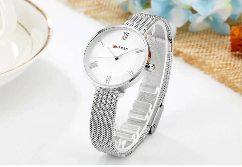 CURREN 9020 Casual Style Women Wrist Watch Stainless Steel Strap Quartz Watches