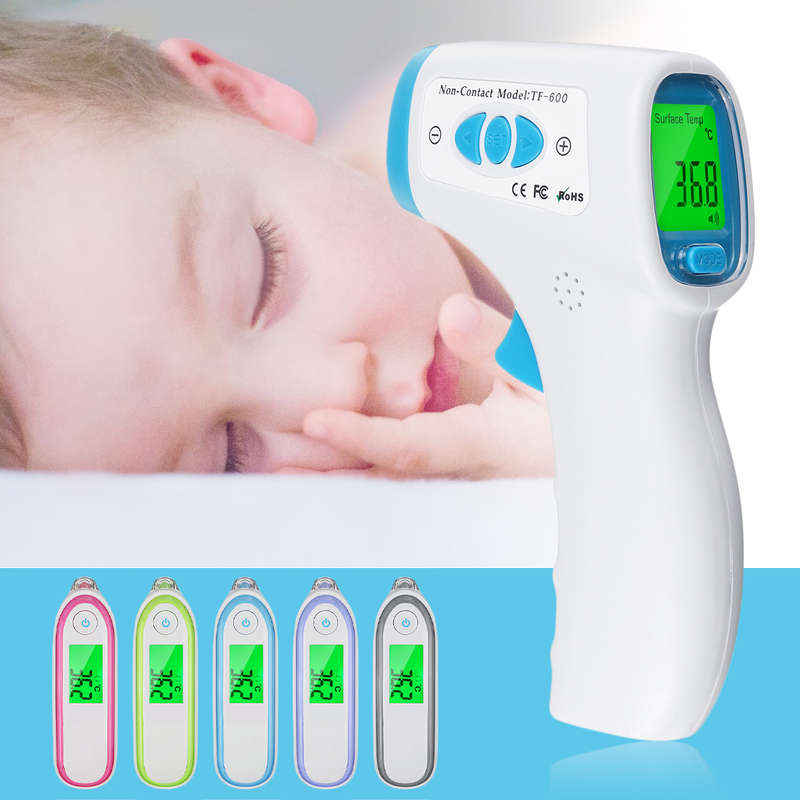 Infrared Thermometer Ear Forehead Digital Thermometer Accurate Temperature Measurement (Color Blue)