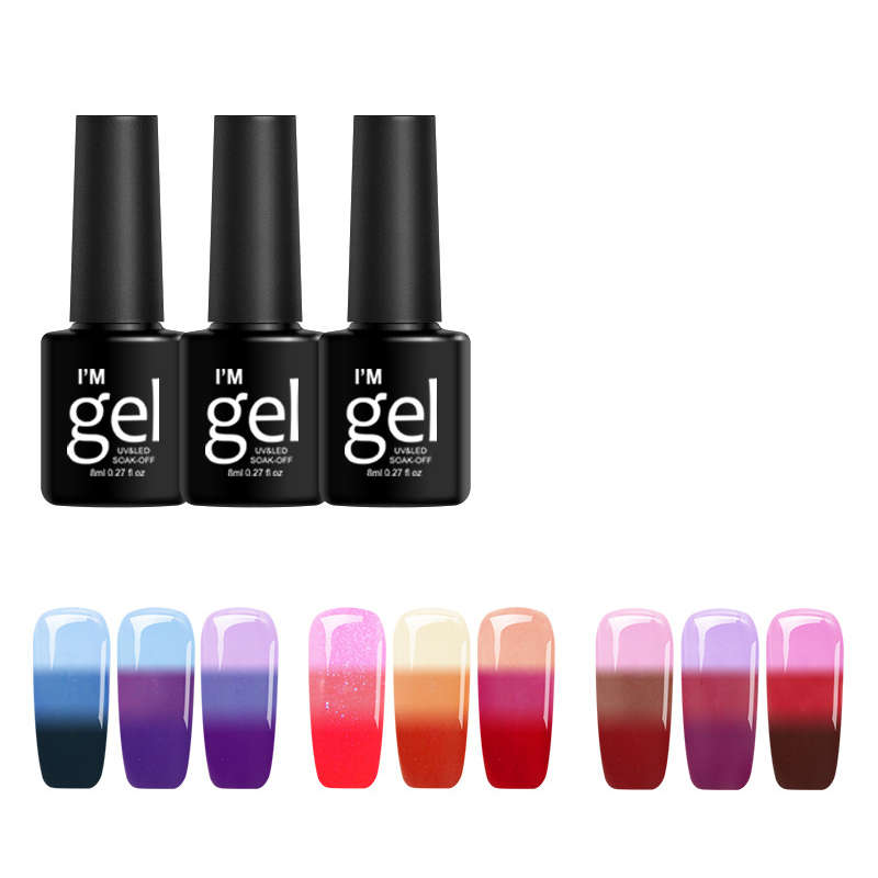 24 Colors Temperature Colors Change Soak-off UV Nail Gel Polish DIY Nail Art