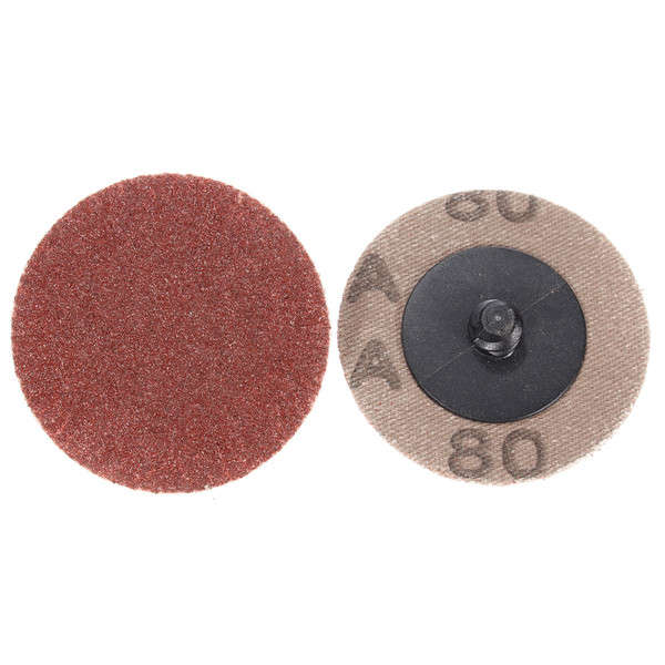 25pcs 2 Inch 80 Grit Roll Lock Sanding Discs R-Type Abrasive Sanding Pads