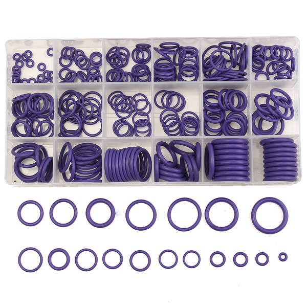 Suleve MXRW1 R22/R134a Air Conditioning O-Ring Rubber Rings Waterproof Washer 270Pcs