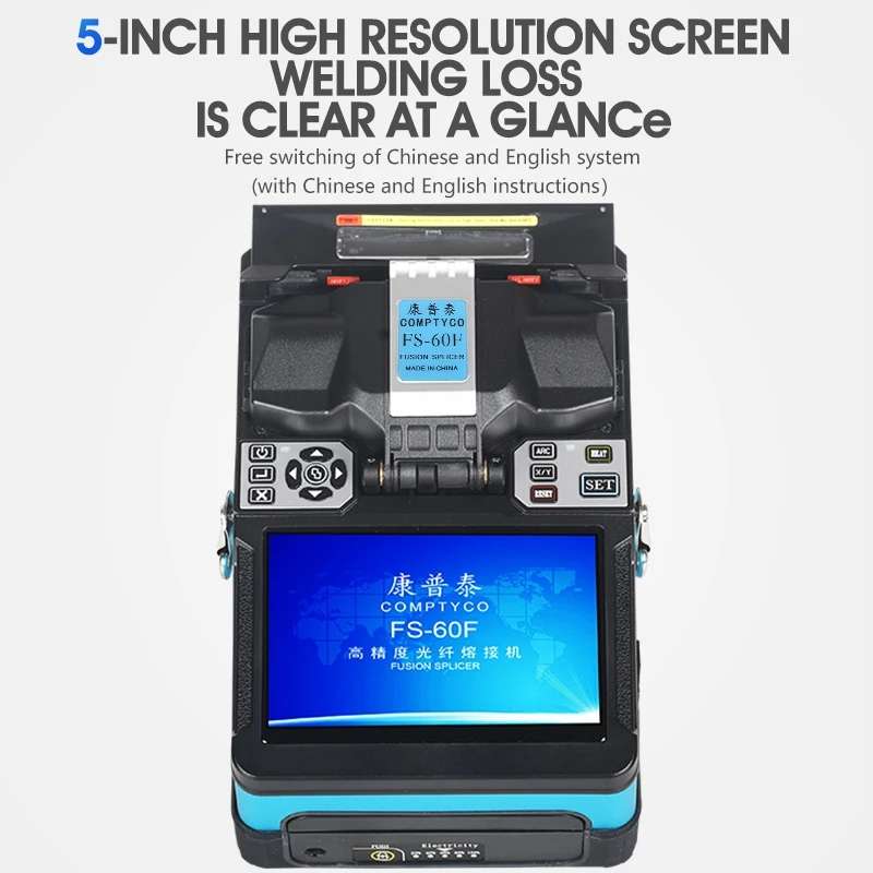 Comptyco Fs-60F Fully Automatic Fiber Optic Welding Splicing Machine Fiber Optic Fusion Splicer Fibe