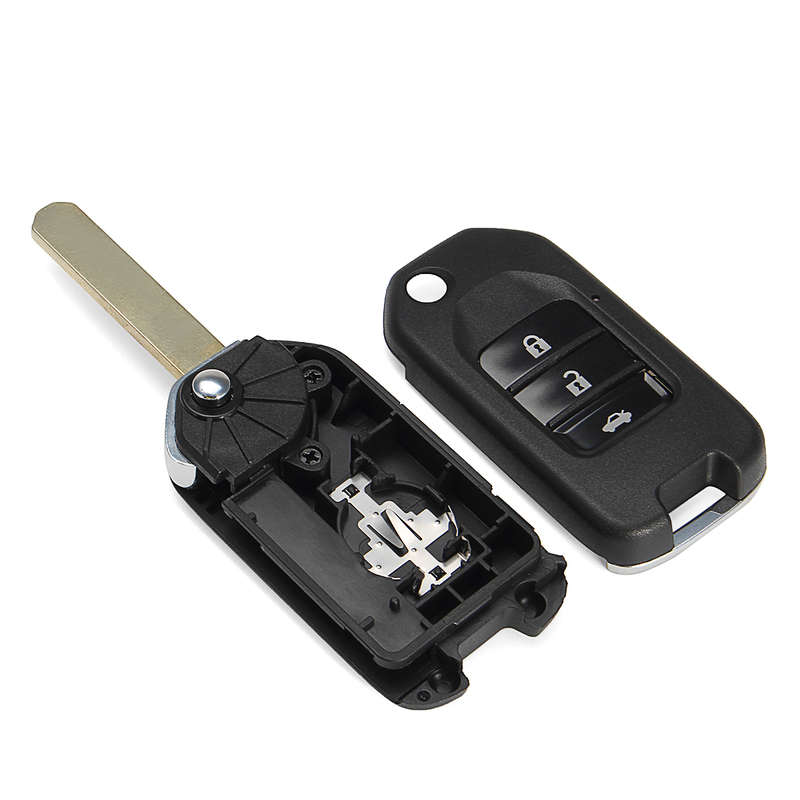 Car 3 Button Remote Fold Key Fob Case/bag Flip Shell for Honda Civic
