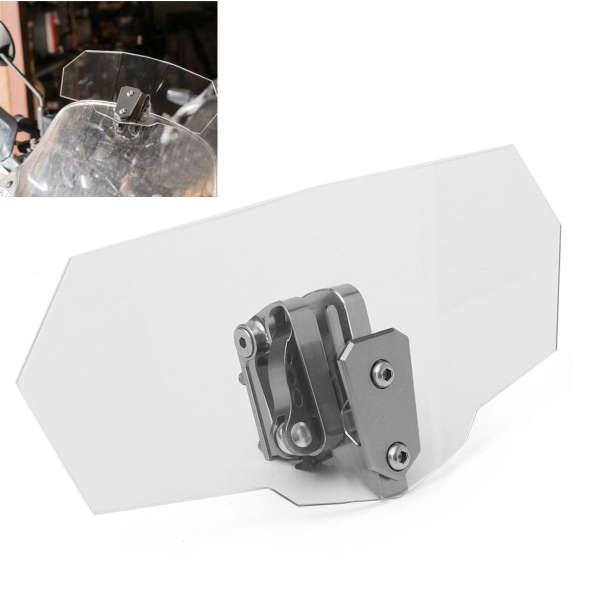 Universal Motorcycle Windscreen Deflector Pit Bike Windshield Transparent