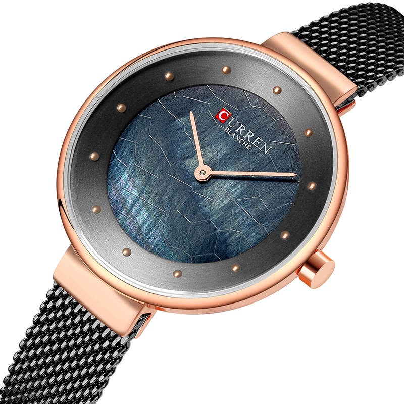New CURREN 9032 Unique Dial Design Elegant Women Wrist Watch Business Female Qua