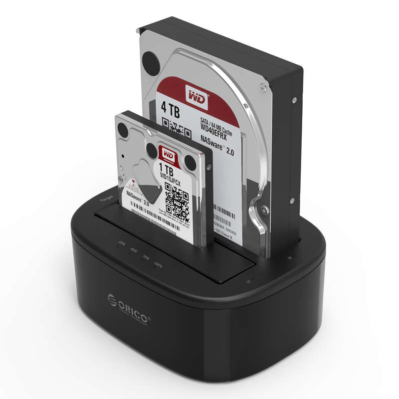 ORICO 6228US3 2.5 / 3.5 inch 2 Bays USB3.0 Hard Drive Docking Station HHD SSD SATA Enclosure Support
