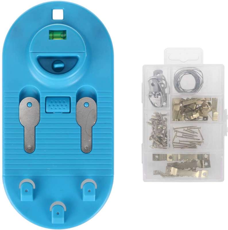 Drillpro All-in-One Picture Hanging Leveling Tool for Sawtooth Wire Picture Hangers with Hardware Ca