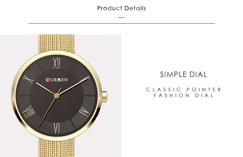 CURREN 9020 Casual Style Women Wrist Watch Stainless Steel Strap Quartz Watches