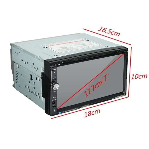F6060B 7 inch Car Stereo DVD Player Bluetooth FM Radio MP4 Aux Touch Screen 2 Din HD 52W*4