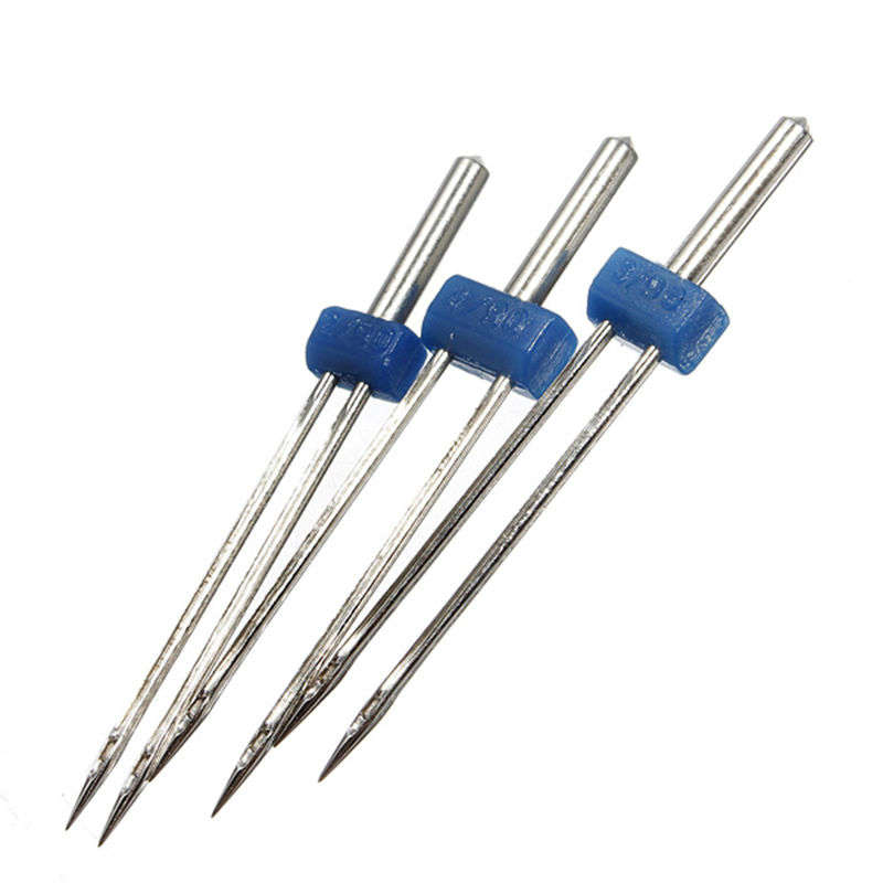 3PCS/set Size 2.0/90-3.0/90-4.0/90 Steel Twin Double Needle Sewing Machine Needles Pins Cloth Dec...