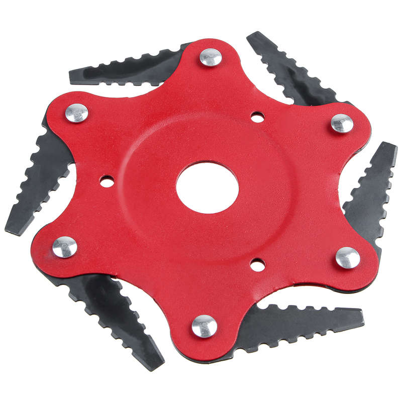 6 Teeth Grass Trimmer Head Steel Blades Brush Cutter Garden Tool for L