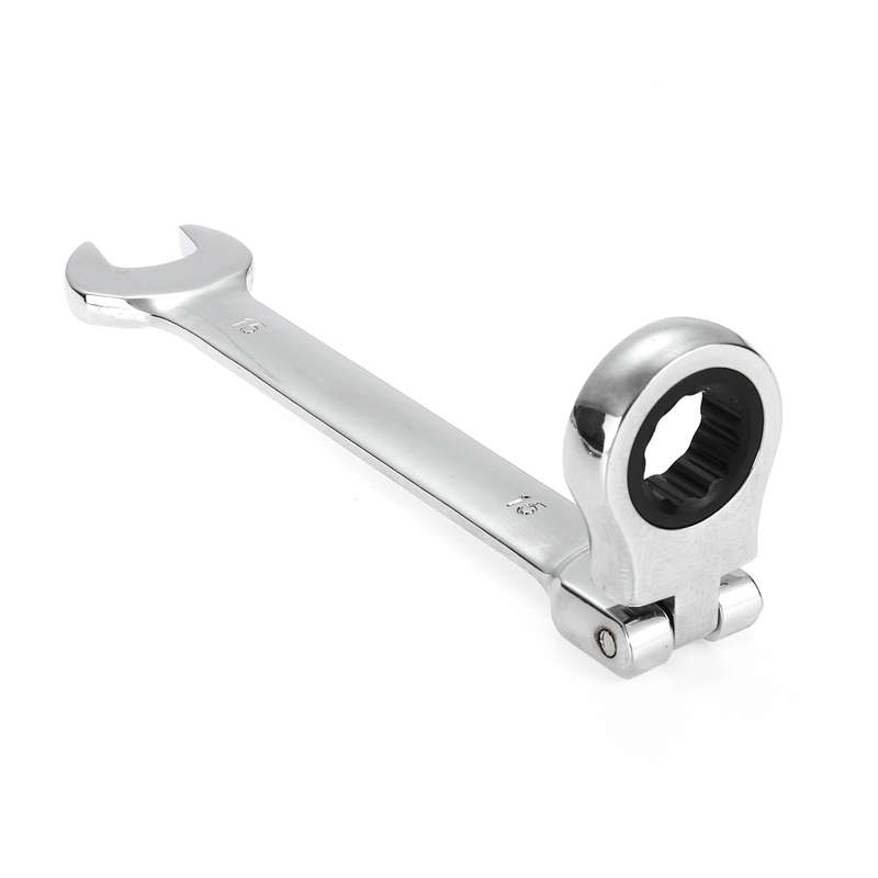 12Pcs Flex Head Ratcheting Wrench Set 8-19mm Metric Combination Spanner