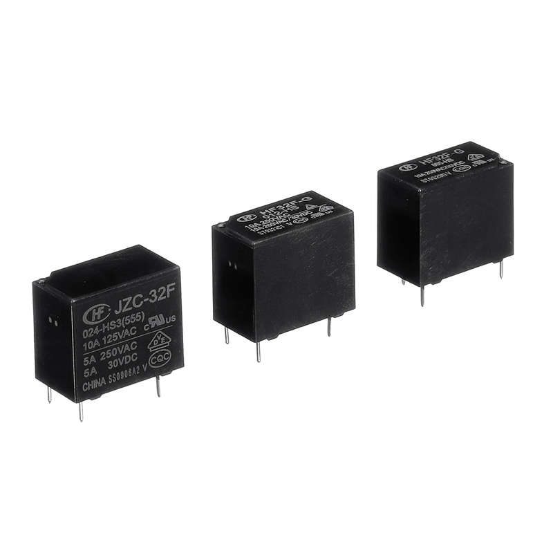 5Pcs Hf32F-Jzc-32F- 005 012 024-Hs3 Relay Module 10A 4Pin