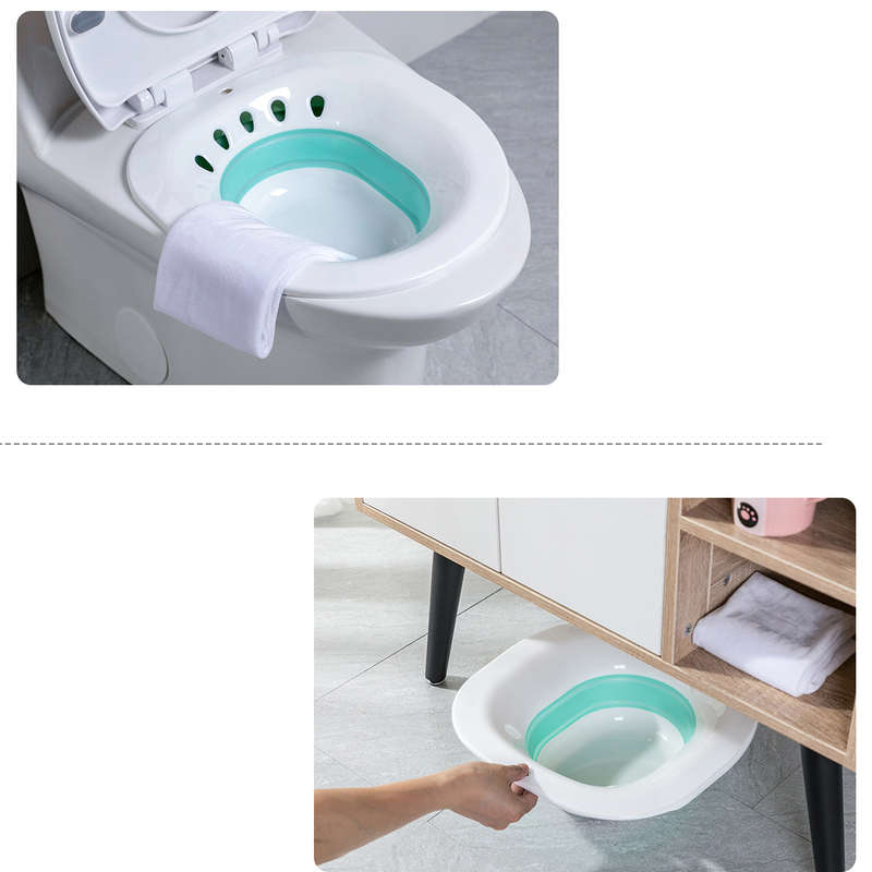 Foldable Hip Bath Tub Sitz Bath for Toilet Mater-nity Hemorrhoid Avoid Squatting Bath