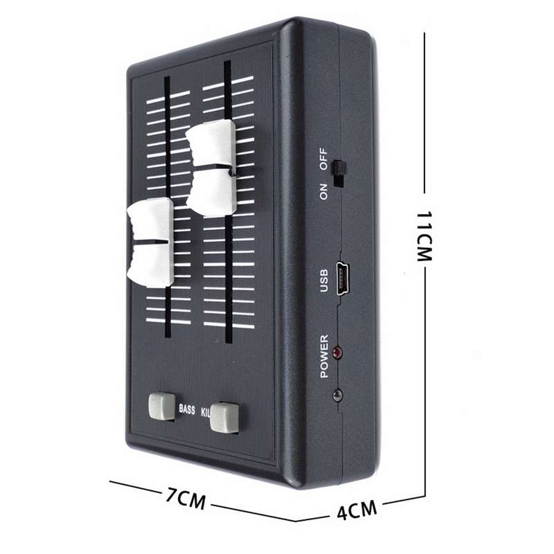 COKYIS K1000 Audio Sound Mixer Mini Pocket Mixer Mini Mobile Phone Mixer (Color&Plug White&US Plug)