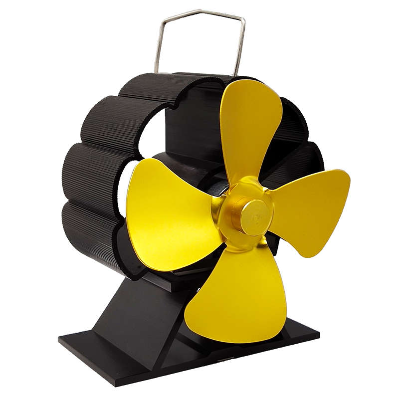 4 Blade Stove Fan 160-210CFM 1300RPM Heat Powered Stove Fan for Wood Log Burner Firep (Color Bronze)