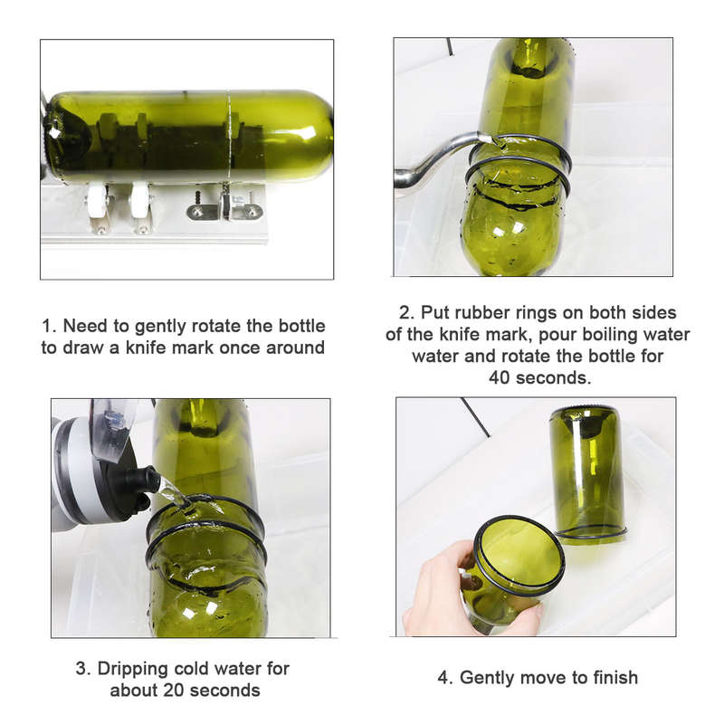 Glass Bottle Cutter Kit Make Glasses Bottles Cutter with Edge Sanding