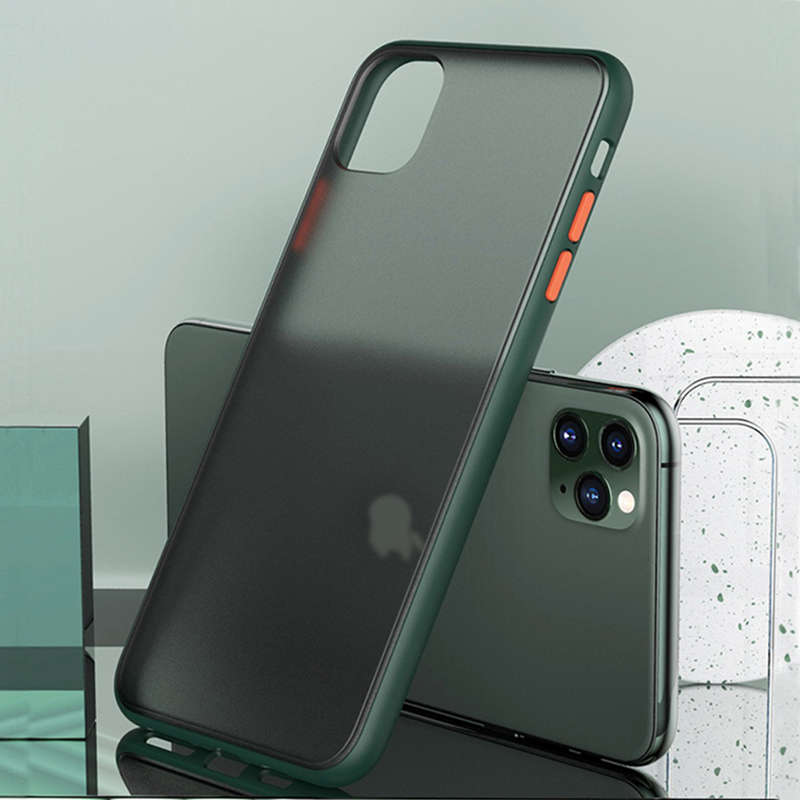 Bakeey Shockproof Anti-fingerprint Ultra-thin Frosted Soft Silicon Edge+Hard PC Translucent Protecti