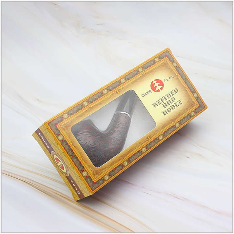 Solid Wooden Classic Smoking Bent Pipes With Beautiful Carve Patterns Tobaccos Pipes...