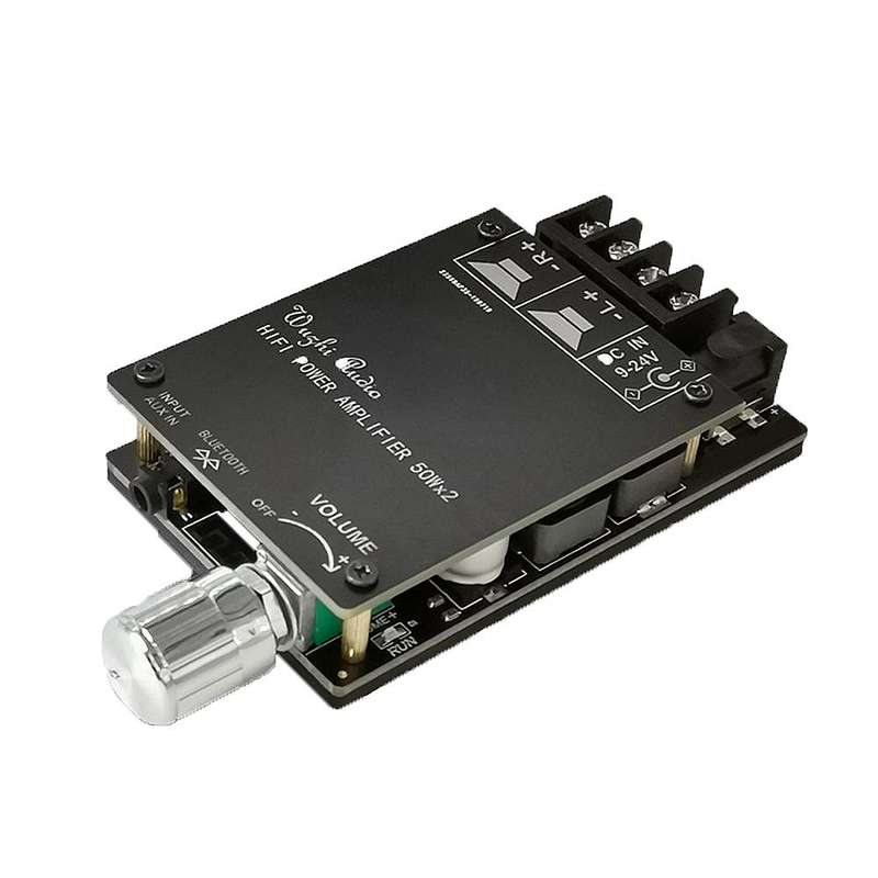 502C HIFI 2x50W TPA3116 AUX+ bluetooth 5.0 HIFI High Power Digital Amplifier (Version without shell)