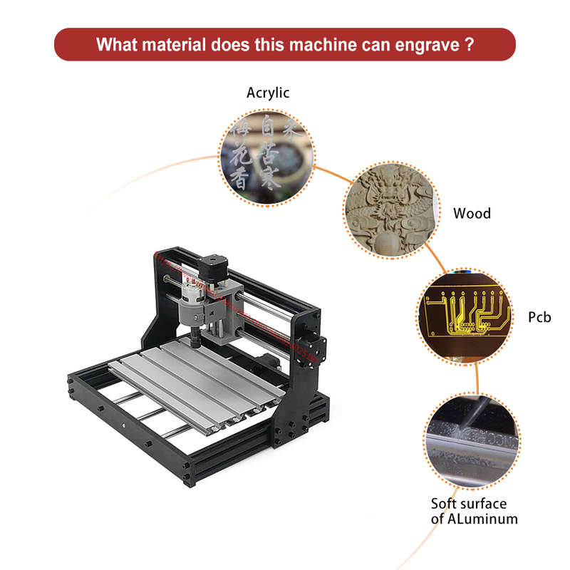 Offline Version 1810 PRO 3 Axis CNC Router GRBL Control DIY Adjustable Speed Spindle Motor Wood Lase