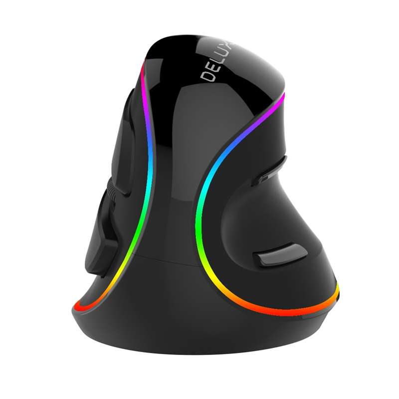 Delux M618 PLUS Wired Vertical RGB Gaming Mouse 6 Buttons