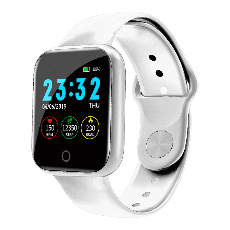 Bakeey I5 Continuous Heart Rate O2 Monitor Watch Face WhatsApp Caller ID Reminder Full Metal Body Sm
