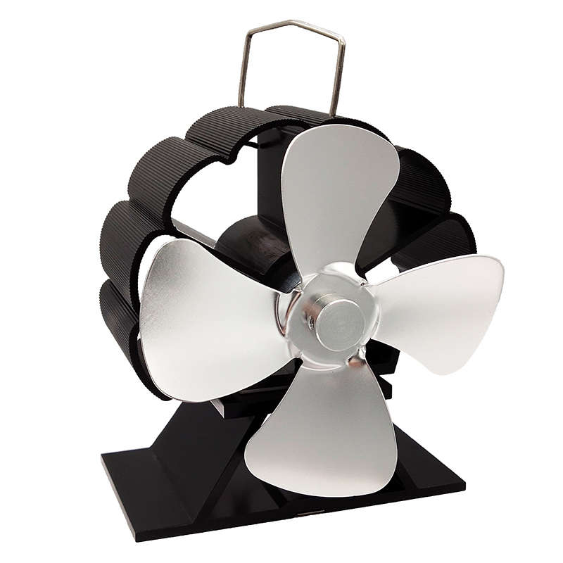 4 Blade Stove Fan 160-210CFM 1300RPM Heat Powered Stove Fan for Wood Log Burner Firep (Color Bronze)