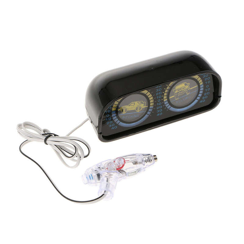 12V Two-barreled Backlight Slope Meter Inclinometer Compass Balance Le