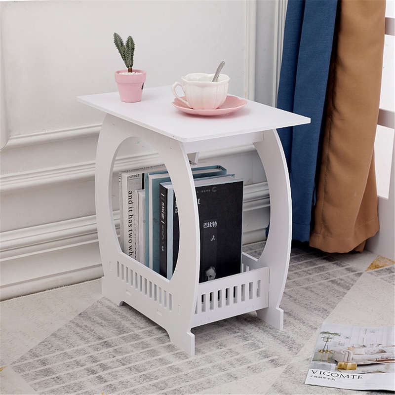 Mini Side Table Coffee Table Bookshelf Sofa Side Shelf Bed Side Table wi