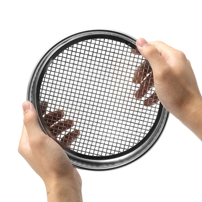 4-100 Mesh 4.75-0.15mm Aperture Lab Standard Test Sieve Stainless Steel Dia20cm...-(Type A)