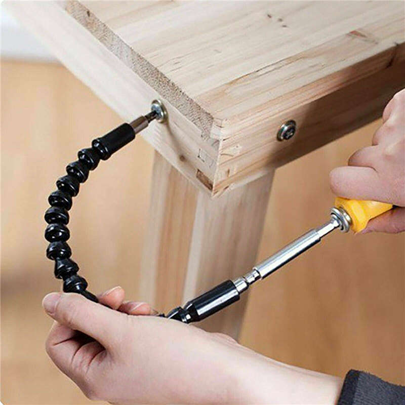 105 Degree Right Angle Drill Adapter with Flexible Shaft Bits Extension Shaft with Screwdriver Bit H