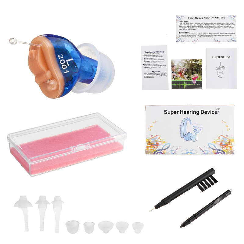Mini Digital Invisible Ear Hearing Aid In-Ear Voice Sound Enhancer Amplifier Noise Reduce Personal H