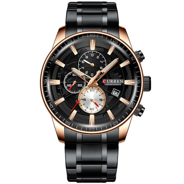 CURREN 8362 Full Steel Business Style Men Wrist Watch Luminous Display Quartz Watch